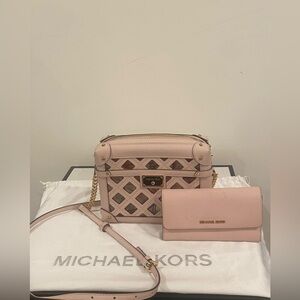 Michael Kors Blush Crossbody Bag and Wallet